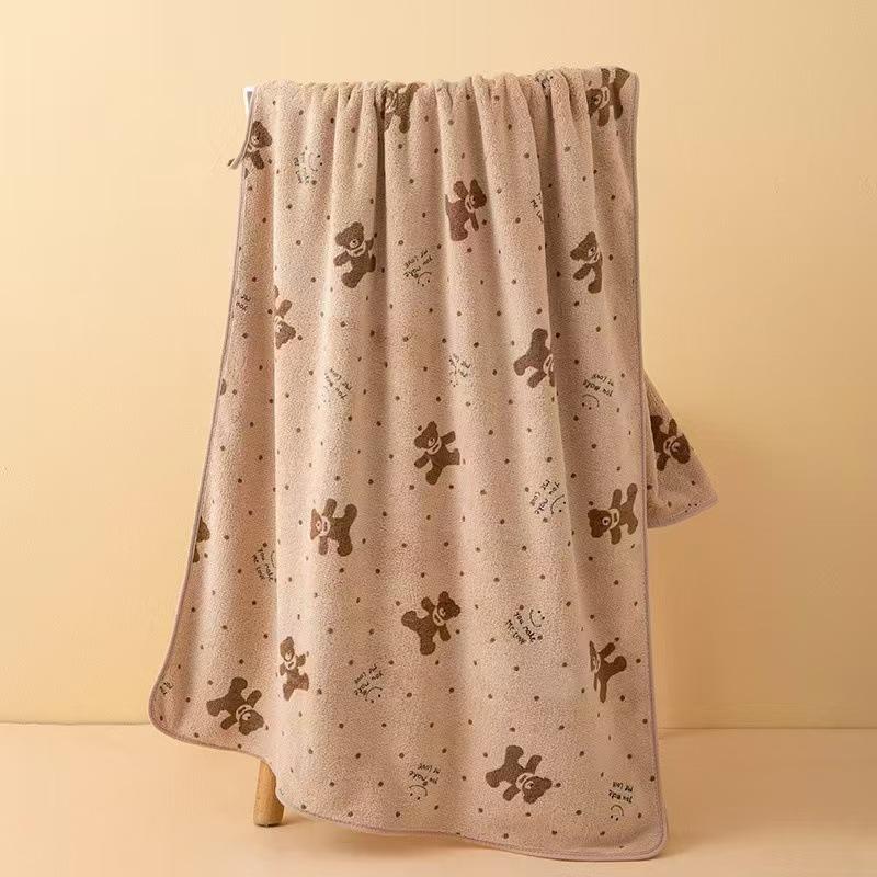Coral Fleece  Mother and Child Set Towel Gift Towel Bath Towel Soft Bath Large Towel