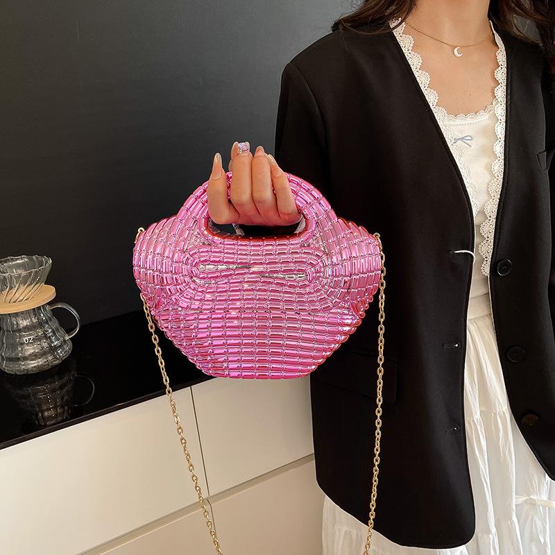 Foreign trade women's bags, European and American new acrylic bags 2025 fashion trend personalized celebrity portable dinner bags