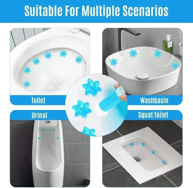 Flower Aromatic Toilet Cleaner Gel Toilet Bowl Gel Stamp Air Freshener Needle Detergent Syringe Aromatic Drain Toilet Clean Tool