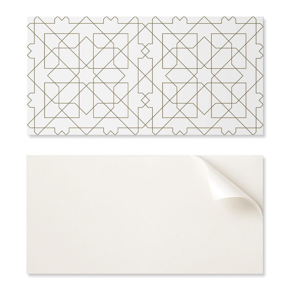 Kafelki Samoprzylepne Z Grafiką Do Jadalni Pcv Geometryczny Wzór Linii 10X40X20 Cm