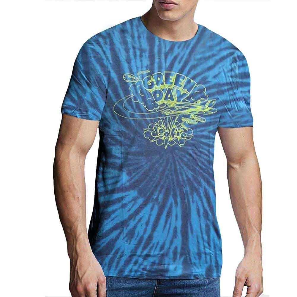 Green Day Unisex T-Shirt: Dookie Line Art (Dip-Dye) (Small) 2XL