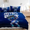 סט מצעים 3 חלקים Astro Bot Adventure הדפס כיסוי שמיכה עם 2 ציפיות למיטה מתנת יום הולדת לבית