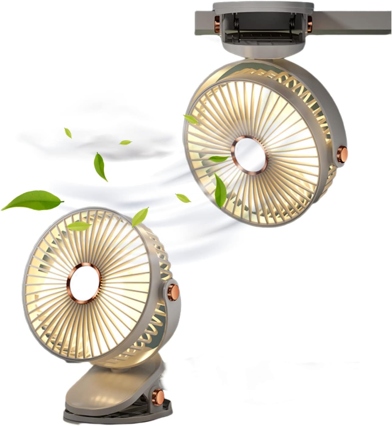 

Настольный вентилятор с подсветкой, с возможностью зарядки через USB, 2400 мАч, 5 скоростей воздушного потока, портативный персональный мини-вентилятор, 6 дюймов, для кемпинга, дома, путешествий, в помещении и на открытом воздухе белый