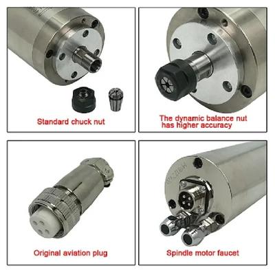 65X158-800W-ER11-220V Motor de Eixo CNC Refrigerado a Água 2 Rolamentos Motor de Eixo CNC Máquina CNC 1 Peça Alta Qualidade
