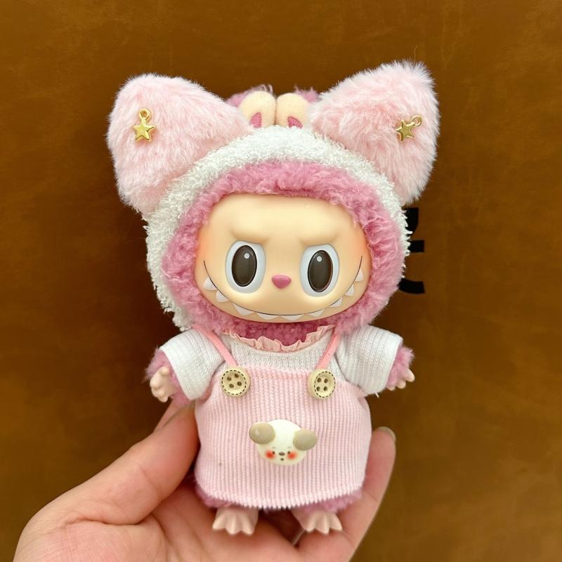 15-17cm Labubu Clothing Set Suitable for V1 V2 V3 Plush Doll Fashion Clothing Accessories Overalls Skirt Children's Toys Gifts