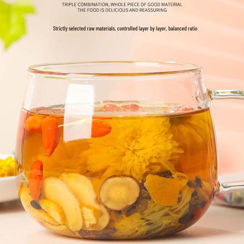 Carrot, Chrysanthemum & Goji Berry Herbal Tea Blend - Individually Packaged with Astragalus, Honeysuckle & Dandelion Root.