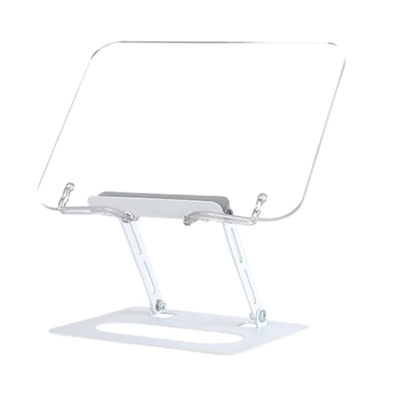 

Ergonomic Acrylic Book Stand Height Adjustable and Angle for Reading Study and Cooking Foldable Portable Design