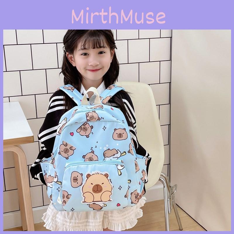 Cartoon Capybara Printed Backpack Children Schoolbag Leisure Fashion Bag Travel