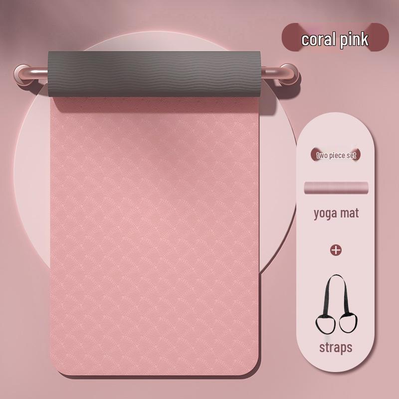 10mm Thick Non-Slip TPE Yoga & Fitness Mat for Sound Insulation & Shock Absorption