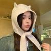 Korean Style Balaclava Hats Niche Bomber Hat Cute Scarf Hat  Women  Autumn Winter
