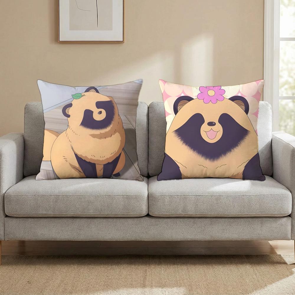 with you and the rain tanuki Cushion Cover Multi-Scene Pillow Cover for Home & Car - Reversible, Soft & Durable for Daily Use