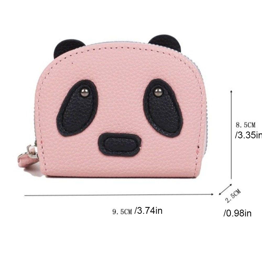Mini Panda Card Holder Zipper Women Wallet Fashion PU Leather Coin Purse  Outdoor