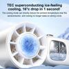 Portable Handheld Fan Personal Air Cooler LED Display Lightweight Foldable Cooling Device With Adjustable Speeds For Hot Weather