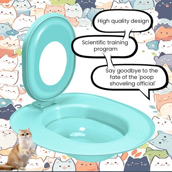Kit d'apprentissage des toilettes pour chat Universel Réutilisable Siège d'apprentissage des toilettes pour chat Système d'apprentissage de la propreté pour chaton pour la maison Soin pour animaux de compagnie