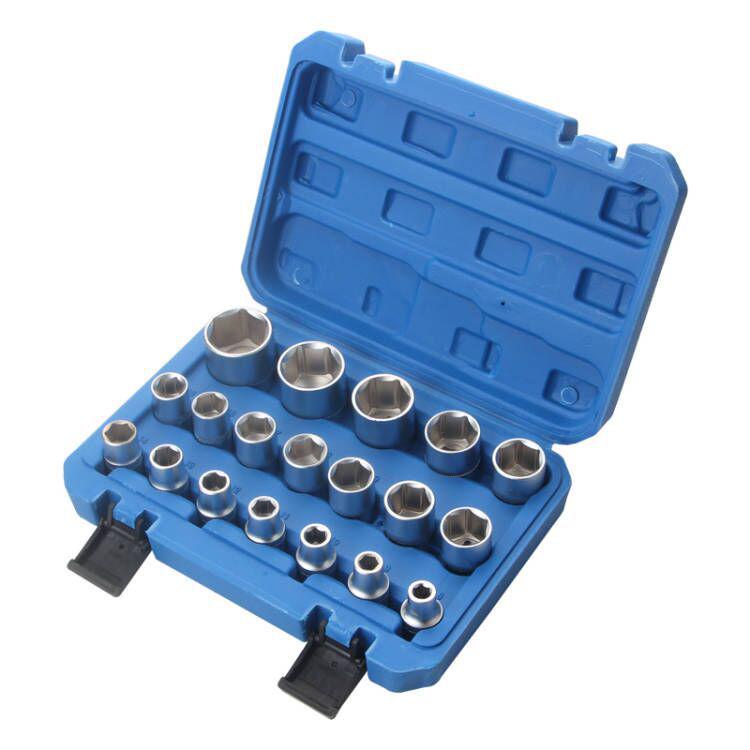Hexagonal Plum Blossom Socket Wrench Set - 19 to 21 Pieces, Ideal for Car Renovation