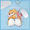 Newseego Mouse Pad with Integrated Wrist Memory Foam Wrist Ergonomic Reduces Wrist Ideal for Gaming and Stylish Shiba Inu Design Rest, Relief, Design,