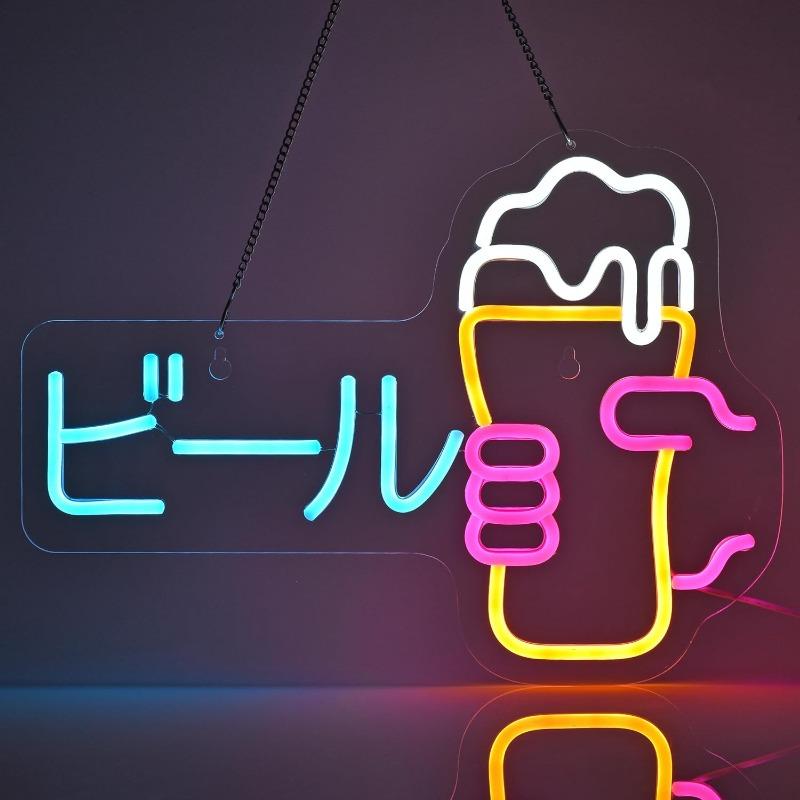 Japanese Izakaya Beer Bar Neon LED for Business Wall Decoration with Dimmable Bar Club Party Restaurant Izakaya Japanese USB