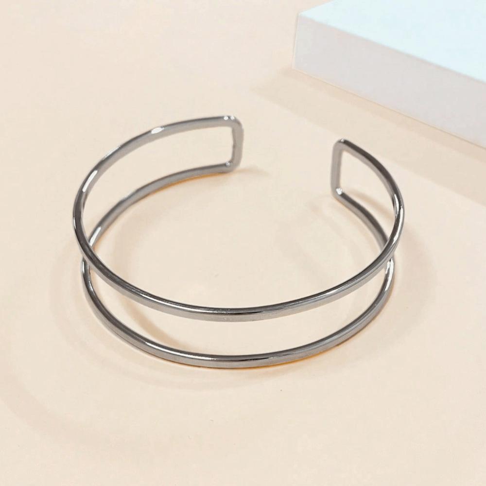 Gold Color Upper Opening Bracelet Vintage Style Geometric Bangles New Circular Bangles Party