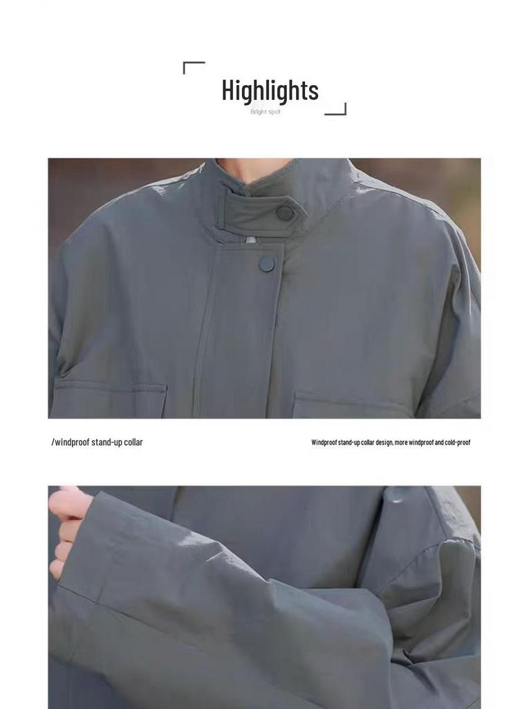 Lässige Baseballjacke für Damen - Frühling/Herbst 2025 Petite Mode Lockerer Schnitt