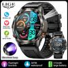 Military Smart Watch Men 3ATM Waterproof 1.46" AMOLED Screen LED Flashlight 515mAh Battery Heart Rate Sports BT Call Smartwatch