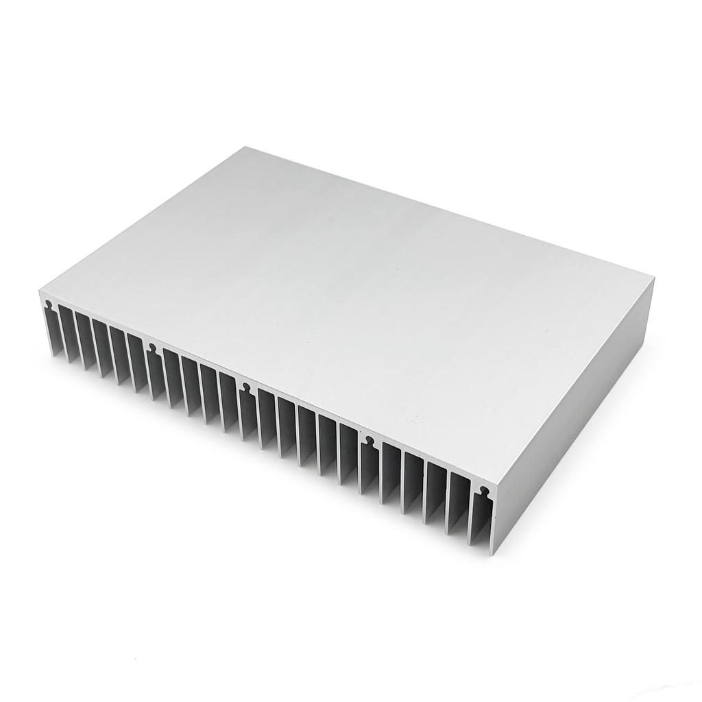 Large Heatsink 100x150x25mm Cooling Radiator for CPU, MOS Tube Circuit Board, PCB Module Cooler, LED Amplifier Device, with 24 Fins - Silver