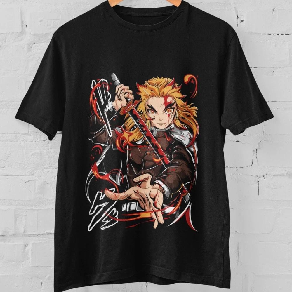 Anime Unisexga Rengoku Kyojuro Demon Slayer Fantasy T Shirt S