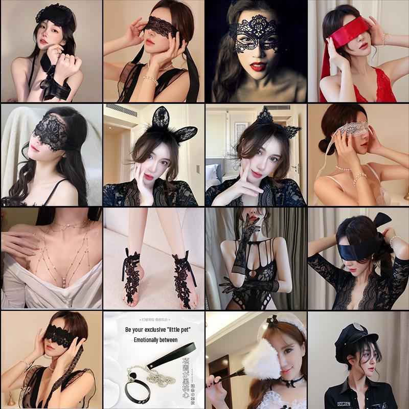 Pure Desire Lace Eye Mask & Binding Handcuffs Set - Erotic Accessories Collection