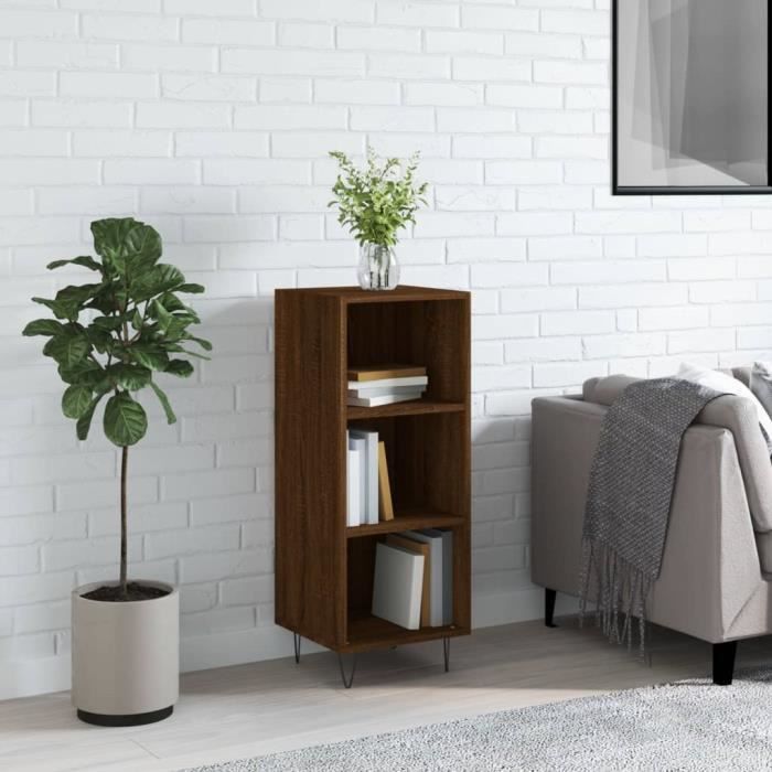 VidaXL Buffet chêne marron 34,5x32,5x90 cm bois d'ingénierie 828731