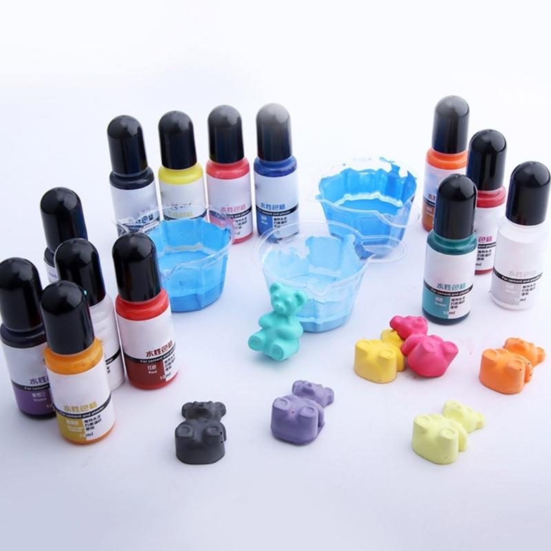 12 Farben Zement Wasserlösliche Farbessenz Gips Pigment für Kreative für Weg Bodenfliese Pflaster Zement Zusatzstoff