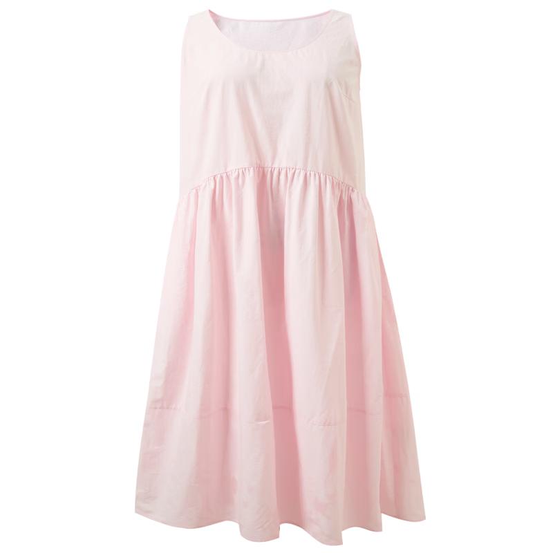 SanCai 100% Cotton U-neck A-line Sleeveless Long Dress M