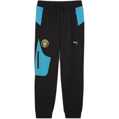 Tech Comfortable Sweat-Absorbing Sports Drawstring Mid-Rise Color Block Cuffed Casual Pants Men Bottoms Magic-Blue 778765-53