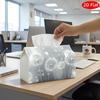 2D Flat, 1pc Tissue Box, Printed On Both Sides, Multifunctional Tissue Box with Light Surface with Dandelion Seed Head Motifs Design Durable Polyester