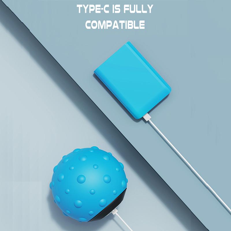 Electric Massage Ball for Neck & Feet - Rechargeable Muscle Relaxation Yoga Fascia Ball with Portable Body Massager