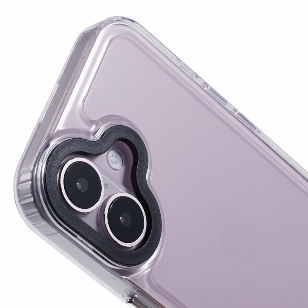 For iPhone 16 Clear Phone Case PC+TPU Hybrid Back Cover