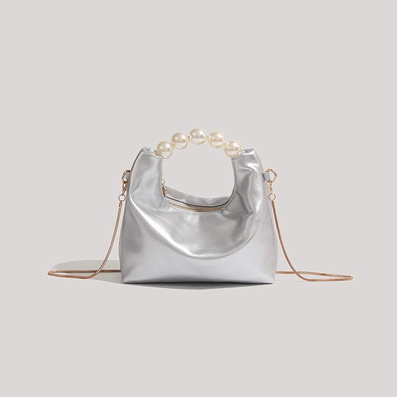 Pearl handbag women's new high-end messenger dumpling bag