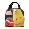 Larva Yellow Red Funny Anime Insulated Lunch Bag for Women Kids Portable Food Boxes Thermal Lunch Box Tote