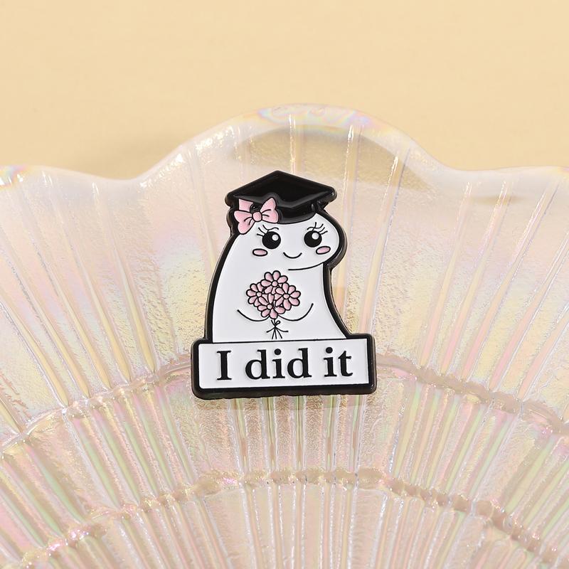 Flork Meme Emaille-Pins Lustige Einfache Strichmännchen-Broschen Anstecknadeln Cartoon Tier Katzen Schmuck Geschenk für Familie Freunde