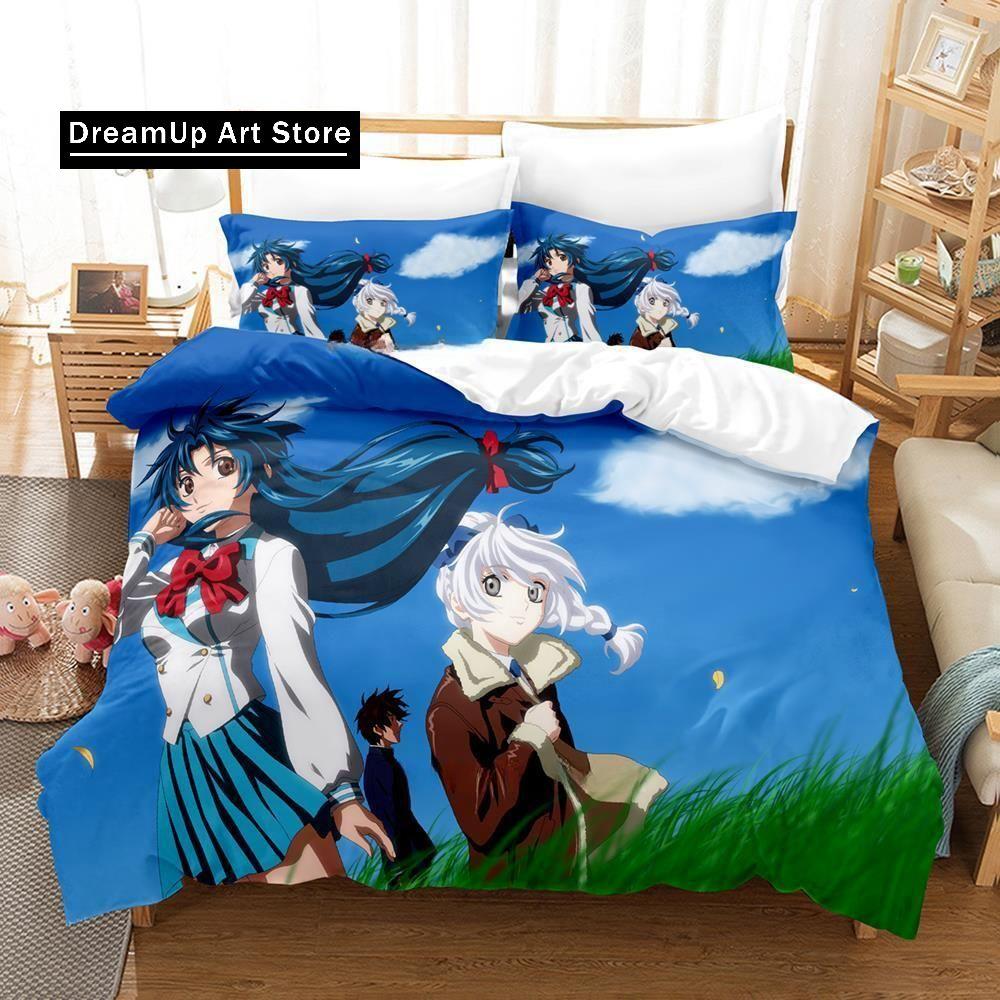 3D Print Fashion Full Metal Panic Bedding Set Boys Girls Single Twin Queen Full Size Duvet Cover Pillowcase Bed Adult Bedroom