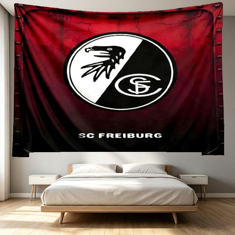 SC Freiburg Print Tapestry - Portable Wall Decor Cloth, for Home, Dorm, Travel, Bedroom, Living Room - Ideal Birthday Housewarming Gift