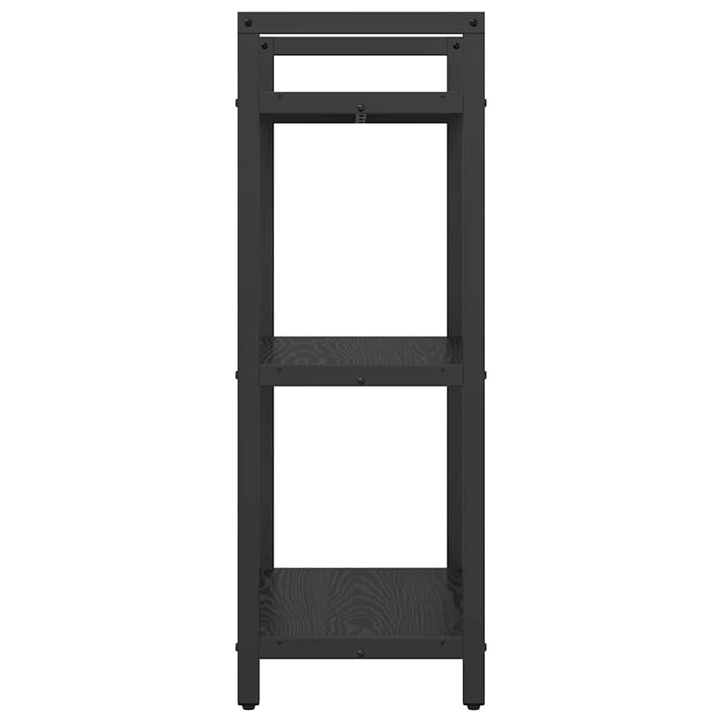 Bookshelf Black Oak Effect 56 x 34 x 96 cm Engineered Wood