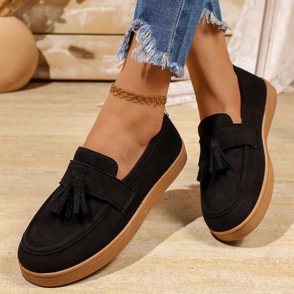 Women Plus‑Size Round‑Toe Flat Loafers Casual Daily Shoes