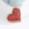 Trendy Rhinestone Love Brooches for Women Heart Valentine's Day Lapel Pins Jewelry Gifts