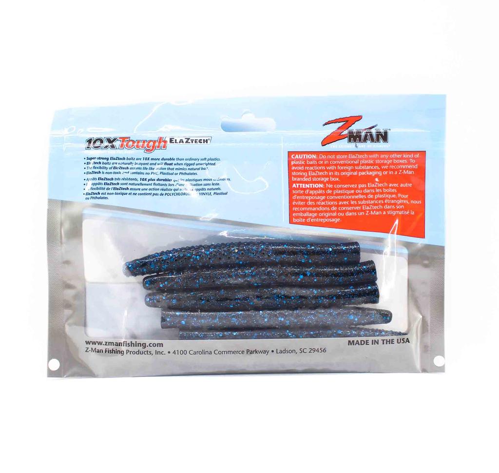 Zman Soft Lure Big TRD 4 Inch 6/Pack Black Blue Flake (4103)