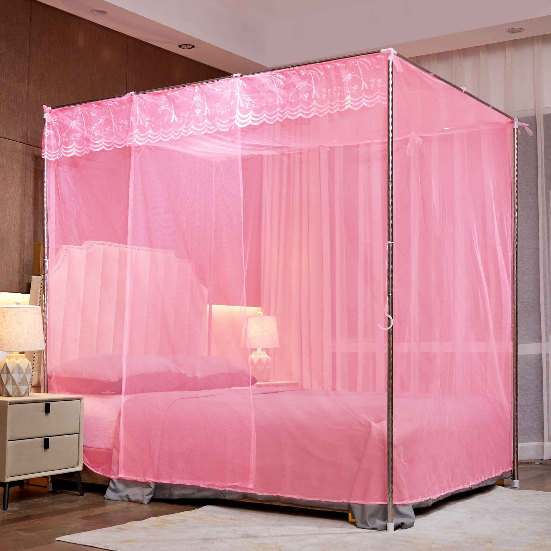 

Москитная сетка в стиле «Принцесса» для двуспальной кровати — толстая, зашифрованная, смелая конструкция для пола 1.0m x 2.0m Bed