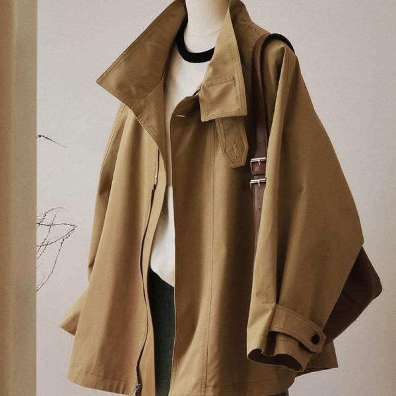 Chic Petite Women's Trench Coat - Korean Style, Versatile & Casual for Spring 2024