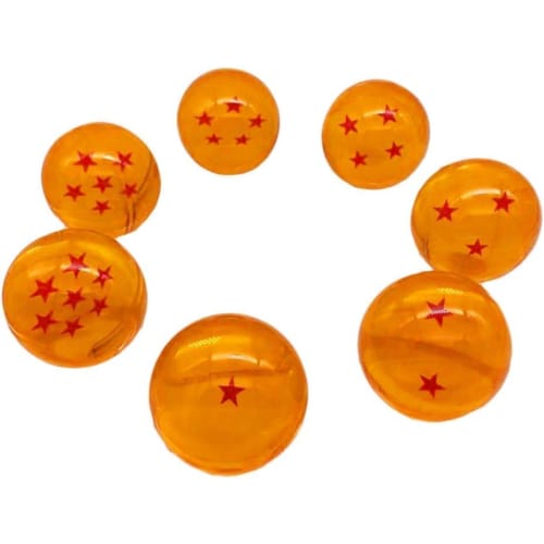 Dragon Ball (DRAGON BALL) Shenron Summoning Crystal Dragon Ball Set of 7, 4.3cm Crystal, Resin, Glass Ball, Transparent Dragon Ball, Cosplay Prop with