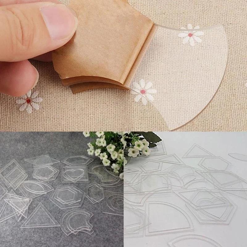 1 Set of 54 Pieces Mixed Quilt Patterns Acrylic Styling Tools Diy Hand Tools for Patchwork Quilting Fabric for Quilting Supplies