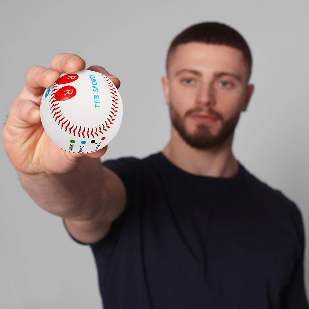 1pc 9 inch standard baseball soft/hard baseball softball professional training game ball non-slip finger print design