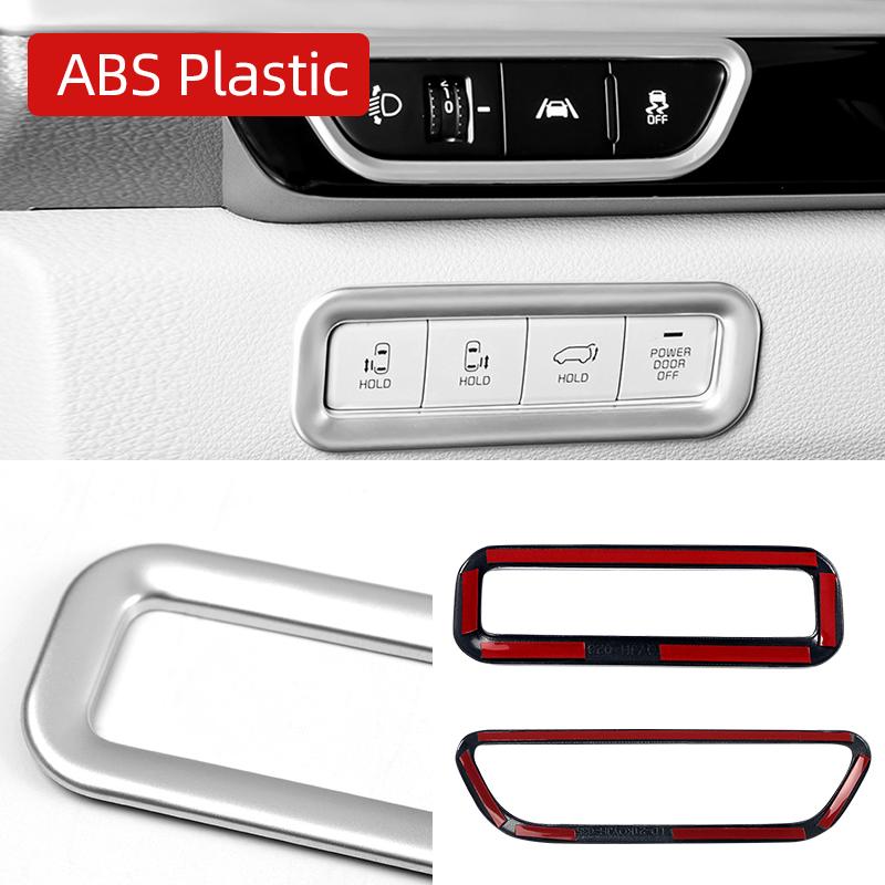 For Kia Carnival Sedona KA4     Car Headlight Adjust Switch Frame Cover Auto Central Control Switch Trim Sticker