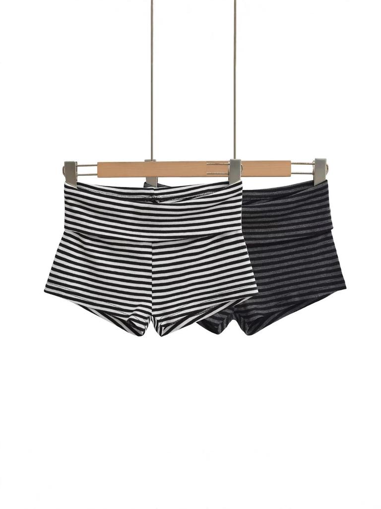 American Striped High-Waist Spicy Girl Summer Sports Hot Pants - Women's Casual Home Wear